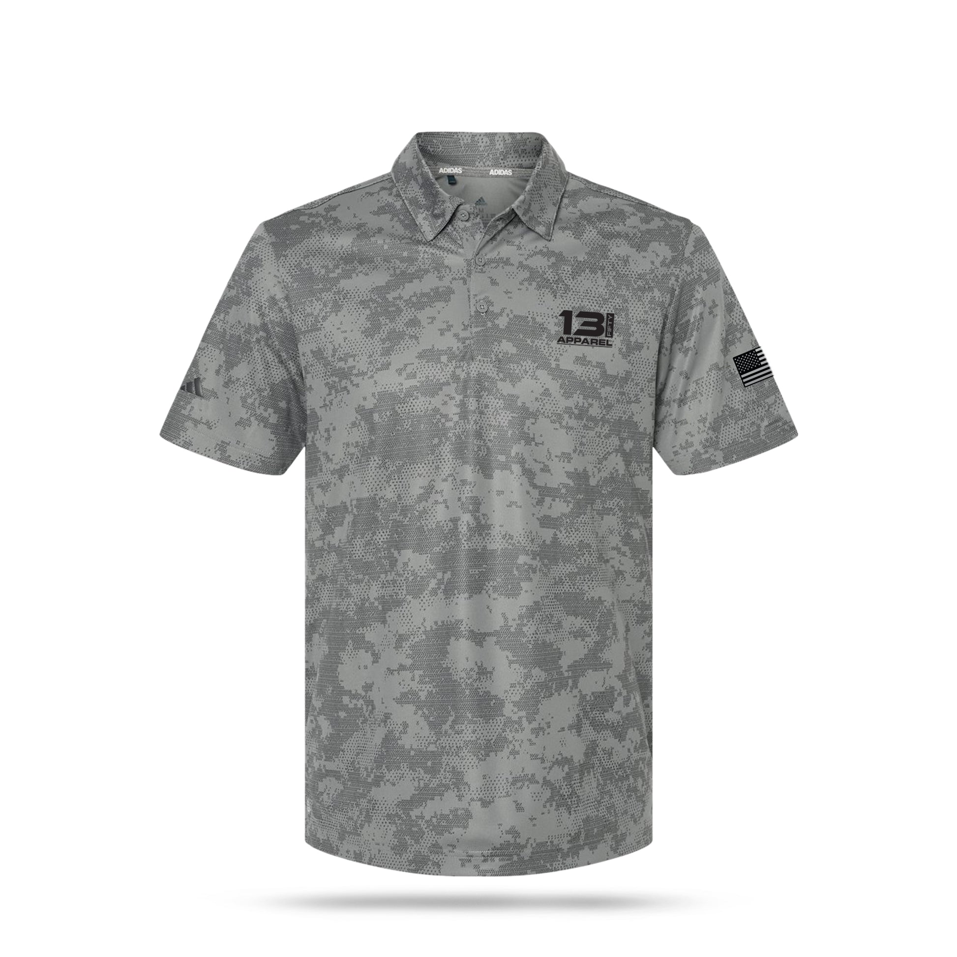 Adidas Camo Performance Polo — 13 Fifty Edition [GRY/BLK]-13 Fifty Apparel