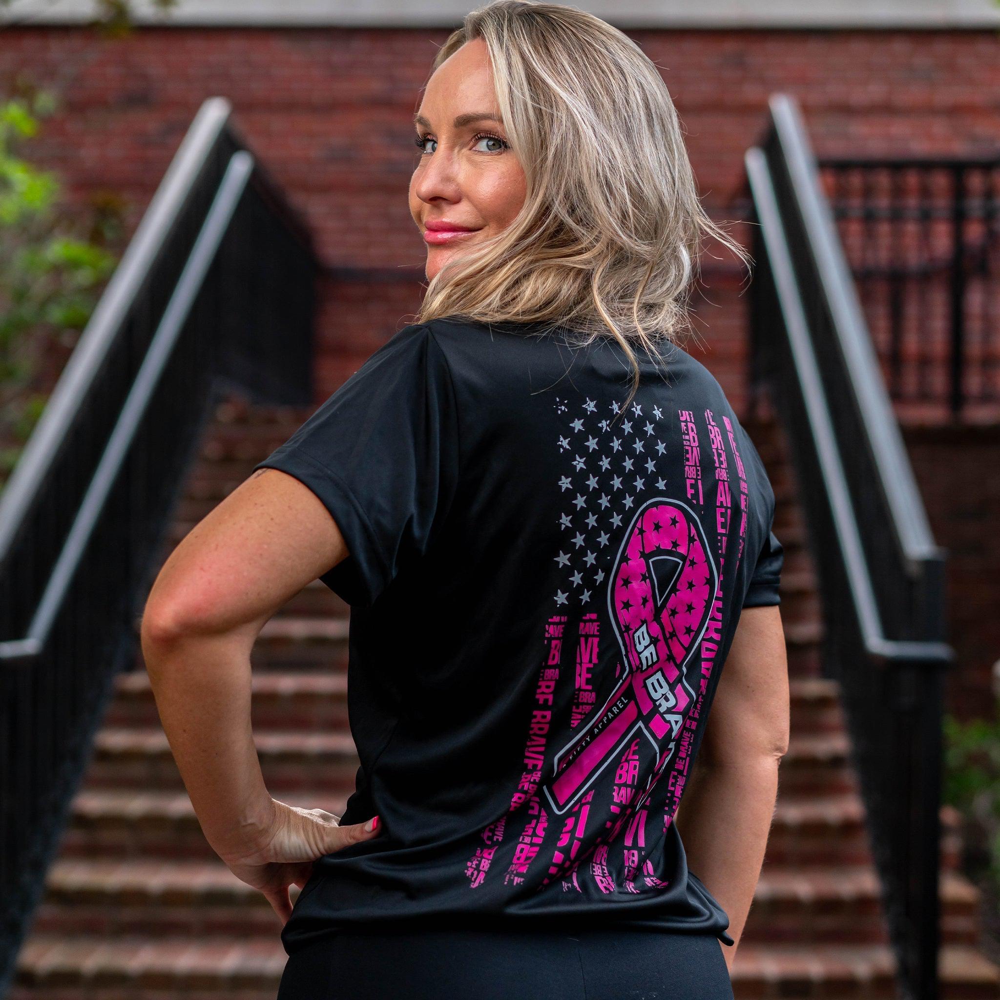 BE BRAVE 24] Cotton Blend Shirt [BLK/PNK] | 13 Fifty Apparel