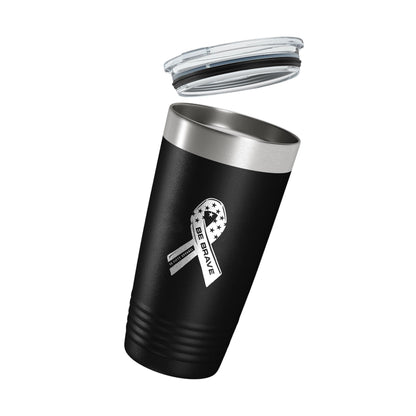 [BE BRAVE 24] Stainless Steel Tumbler [BLK]-13 Fifty Apparel