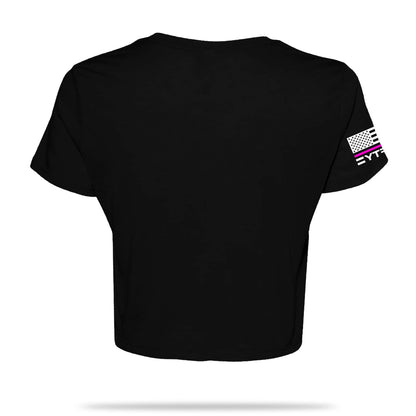 [BE BRAVE 24] Women's Crop Top [BLK/PNK]-13 Fifty Apparel