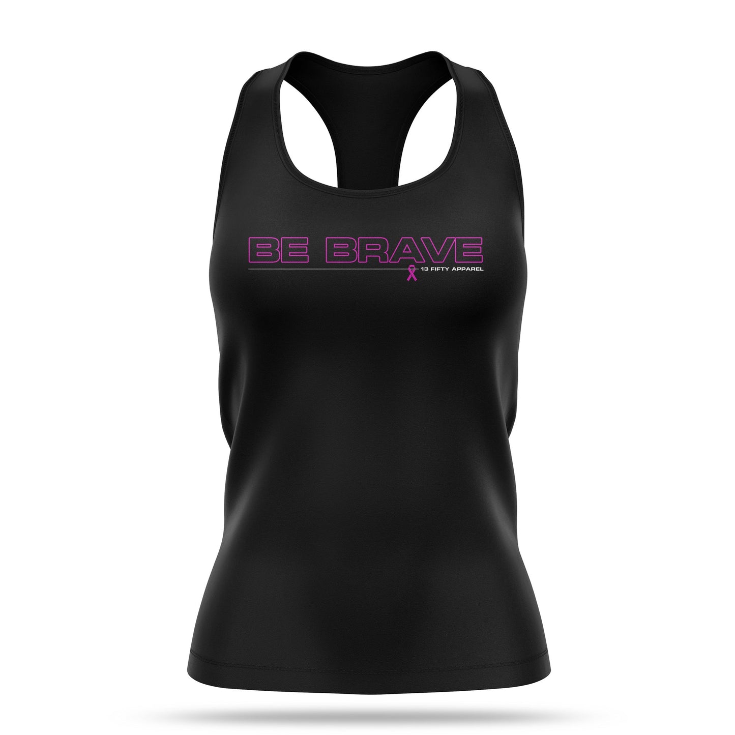 [BE BRAVE 24] Women's Racerback Tank [BLK/PNK]-13 Fifty Apparel