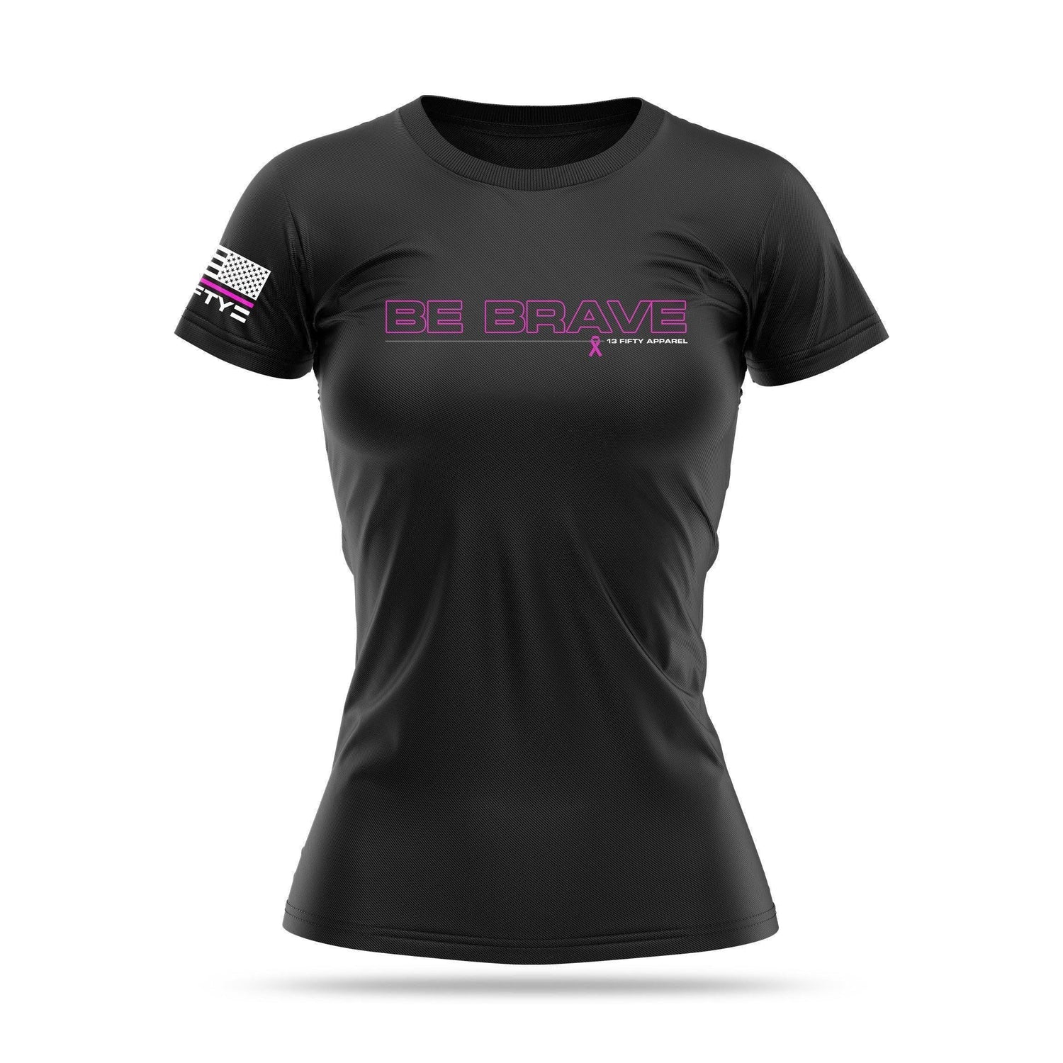 [BE BRAVE 24] Women's Utility Shirt [BLK/PNK]-13 Fifty Apparel