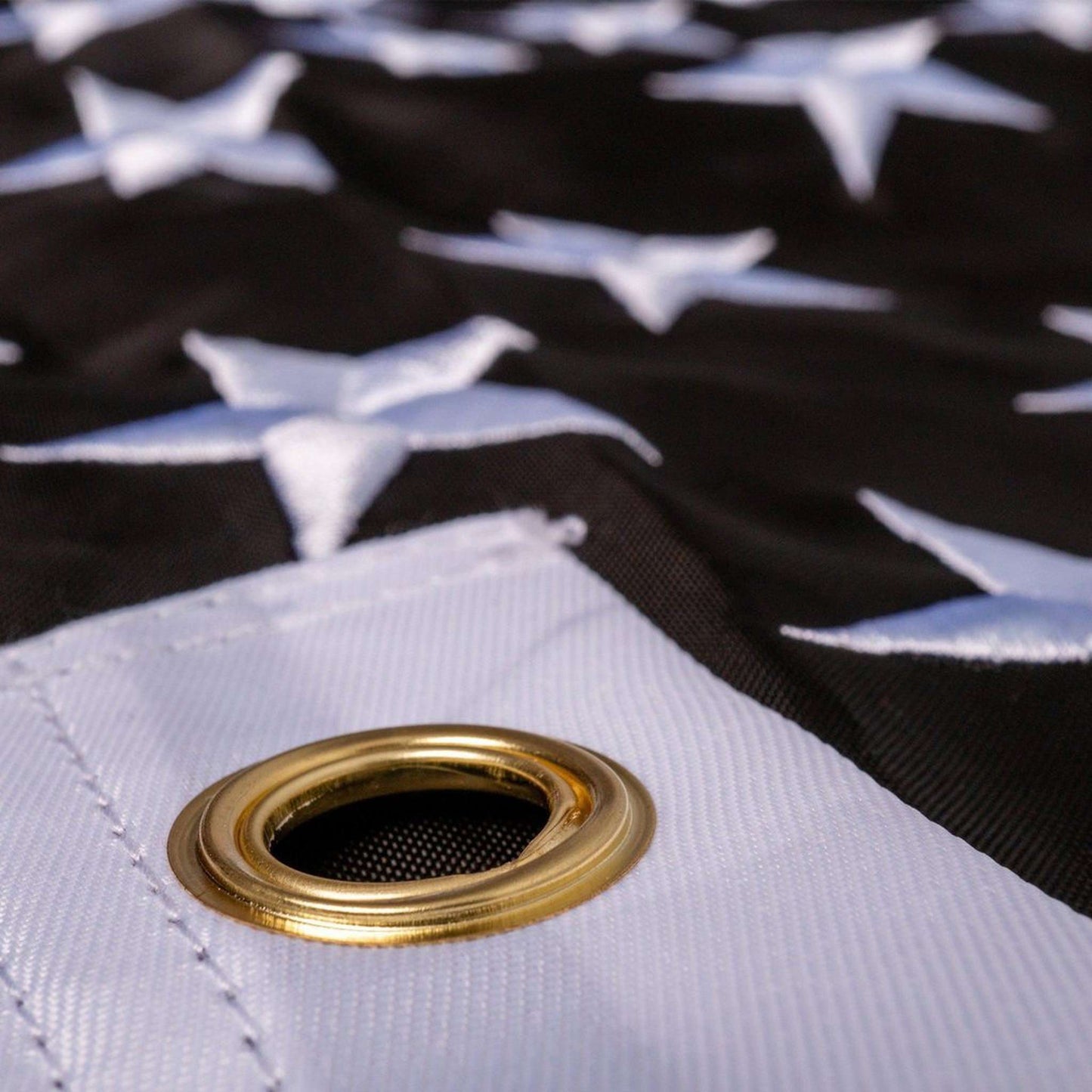 [BLUE LINE] Embroidered Flag [BLK/BLU]-13 Fifty Apparel