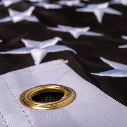 [BLUE LINE] Embroidered Flag [BLK/BLU]-13 Fifty Apparel