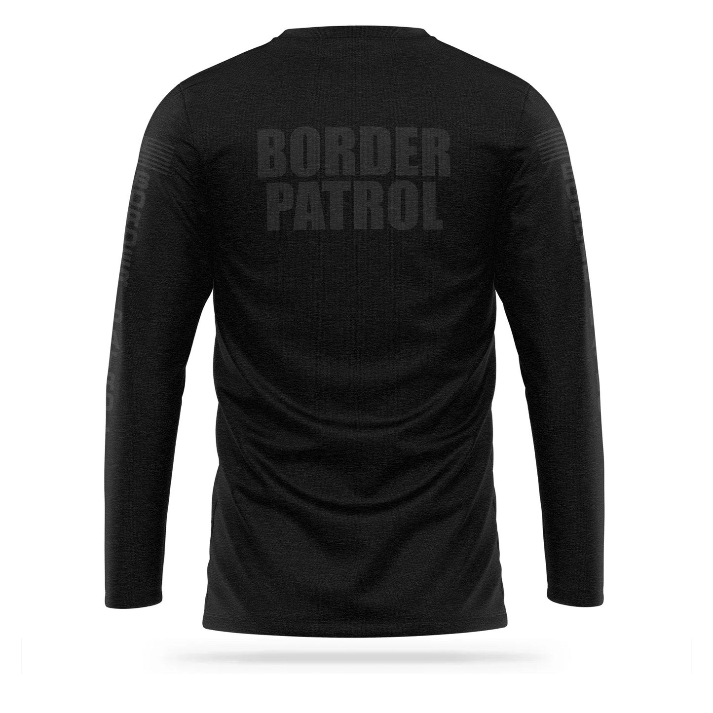 [BORDER PATROL] Cotton Blend Long Sleeve [BLK/BLK]-13 Fifty Apparel