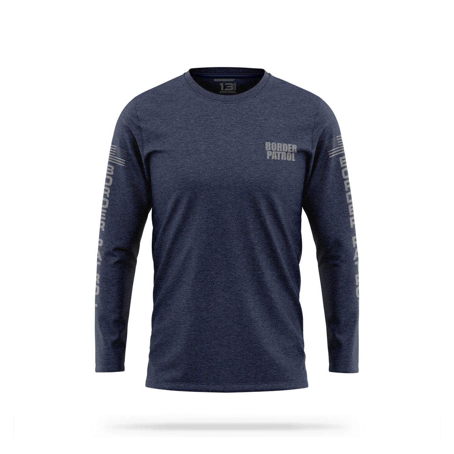 [BORDER PATROL] Cotton Blend Long Sleeve [NVY/GRY]-13 Fifty Apparel