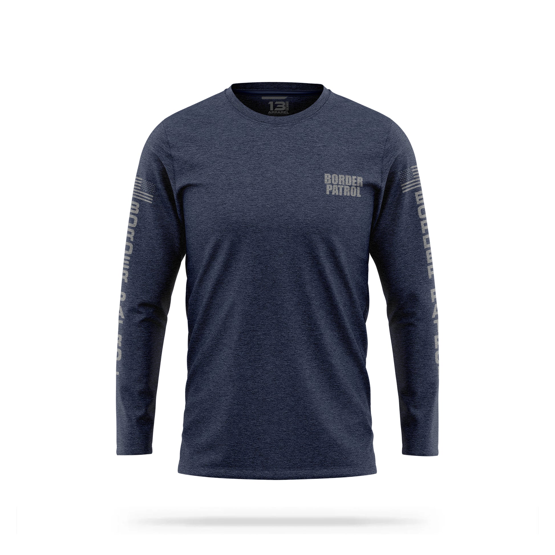 [BORDER PATROL] Cotton Blend Long Sleeve [NVY/GRY]-13 Fifty Apparel