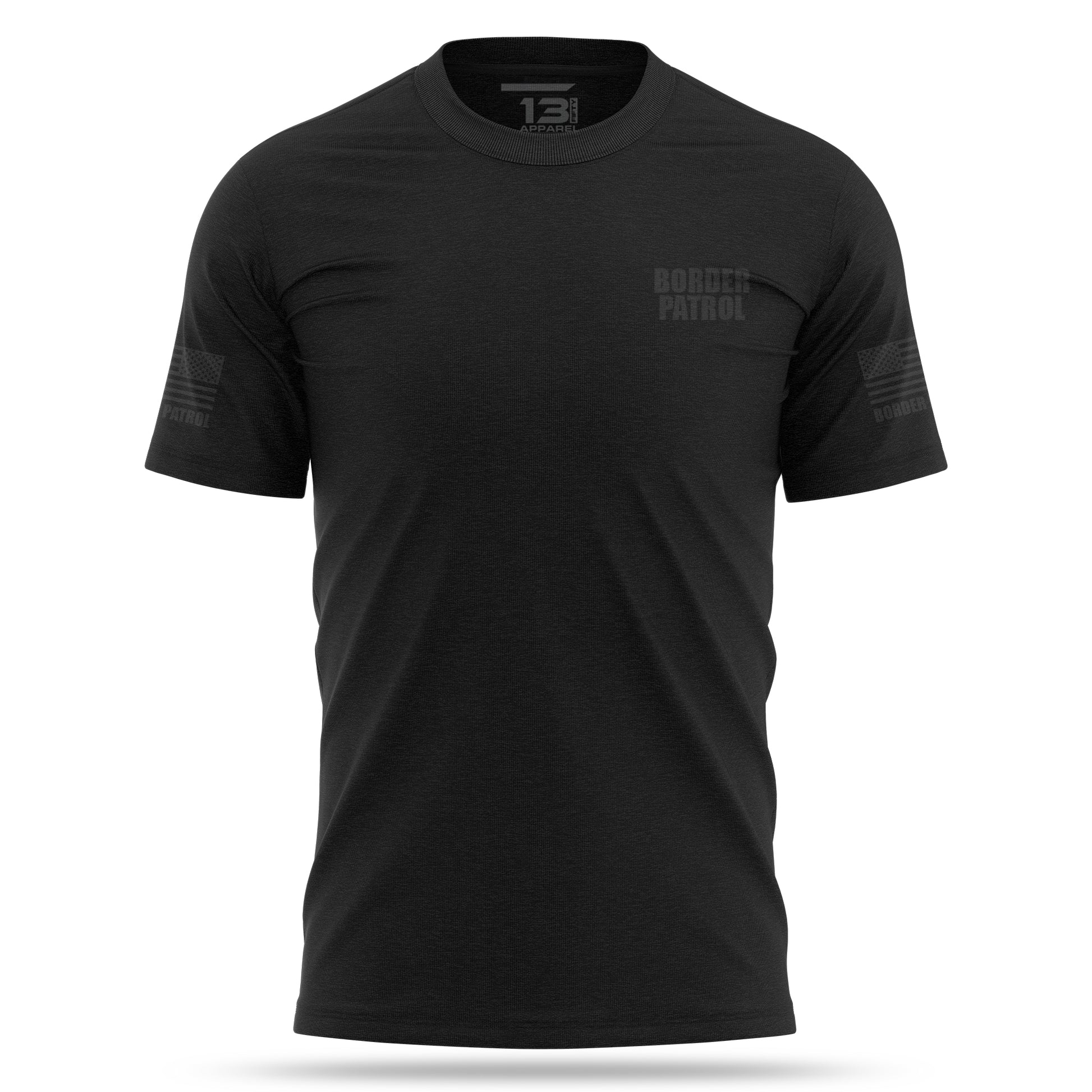 [BORDER PATROL] Cotton Blend Shirt [BLK/BLK]-13 Fifty Apparel