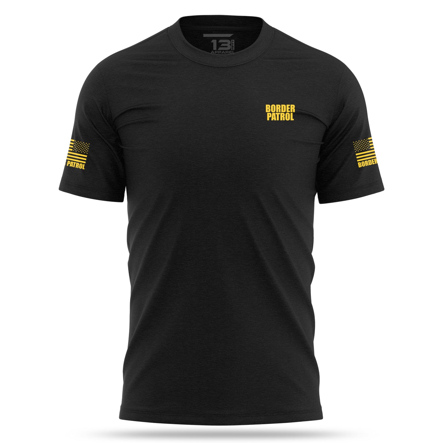 [BORDER PATROL] Cotton Blend Shirt [BLK/GLD]-13 Fifty Apparel