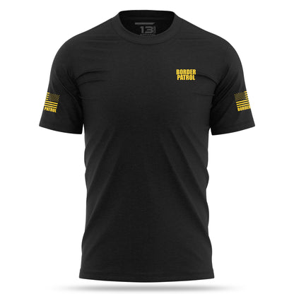 [BORDER PATROL] Cotton Blend Shirt [BLK/GLD]-13 Fifty Apparel