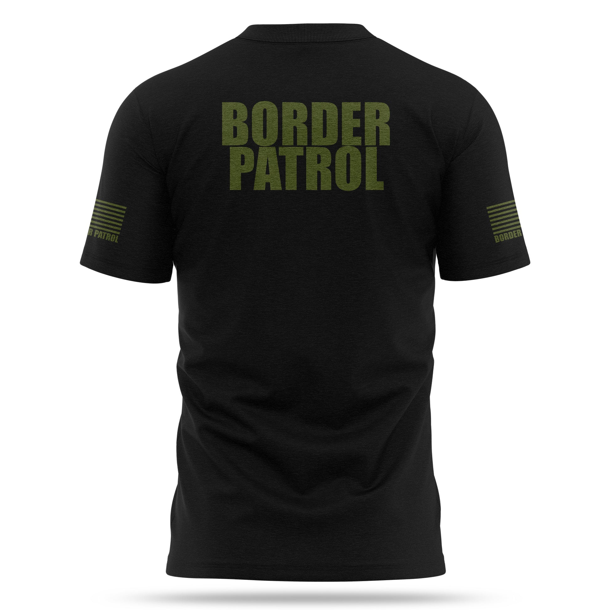 [BORDER PATROL] Cotton Blend Shirt [BLK/GRN]-13 Fifty Apparel
