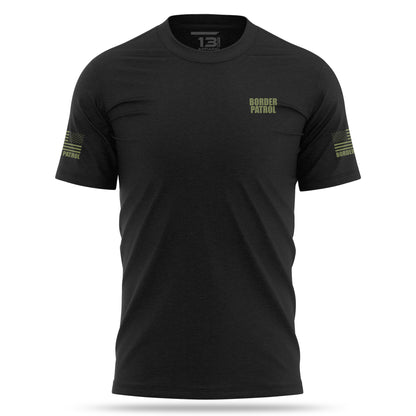[BORDER PATROL] Cotton Blend Shirt [BLK/GRN]-13 Fifty Apparel