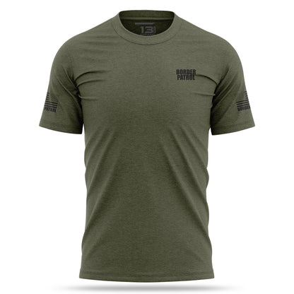 [BORDER PATROL] Cotton Blend Shirt [GRN/BLK]-13 Fifty Apparel