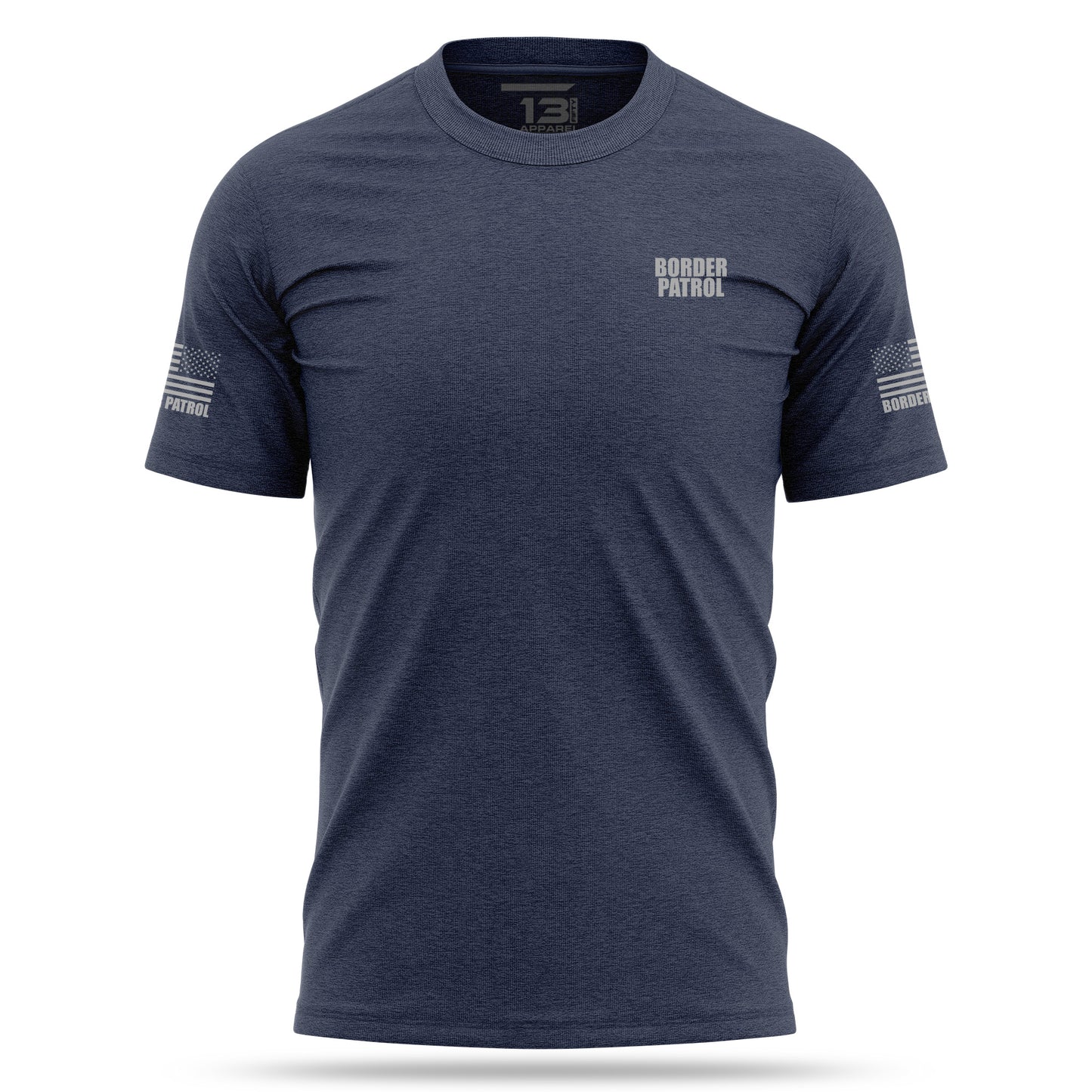 [BORDER PATROL] Cotton Blend Shirt [NVY/GRY]-13 Fifty Apparel