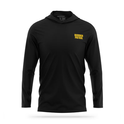 [BORDER PATROL] Men's Hooded Long Sleeve [BLK/GLD]-13 Fifty Apparel