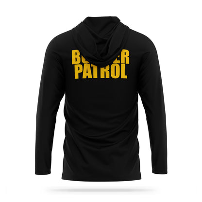 [BORDER PATROL] Men's Hooded Long Sleeve [BLK/GLD]-13 Fifty Apparel