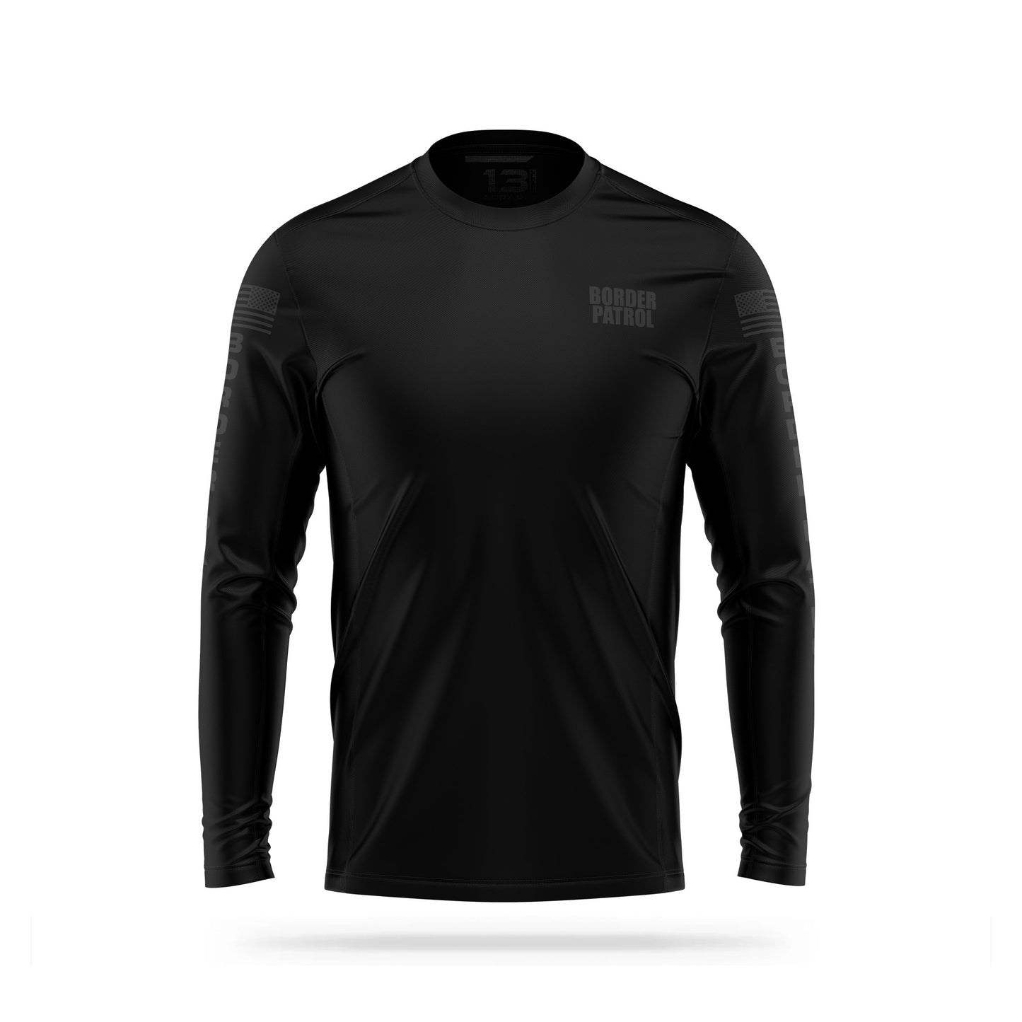 [BORDER PATROL] Men's Utility Long Sleeve [BLK/BLK] 13 Fifty Apparel 