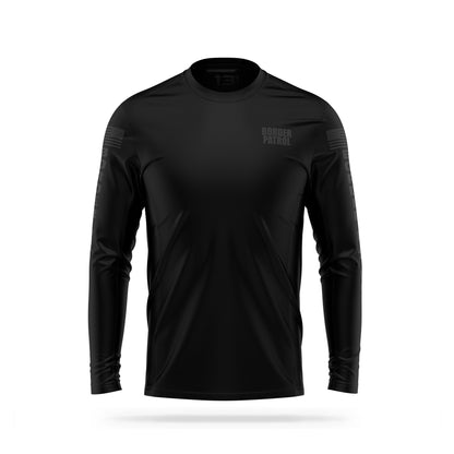 [BORDER PATROL] Men's Utility Long Sleeve [BLK/BLK] 13 Fifty Apparel 