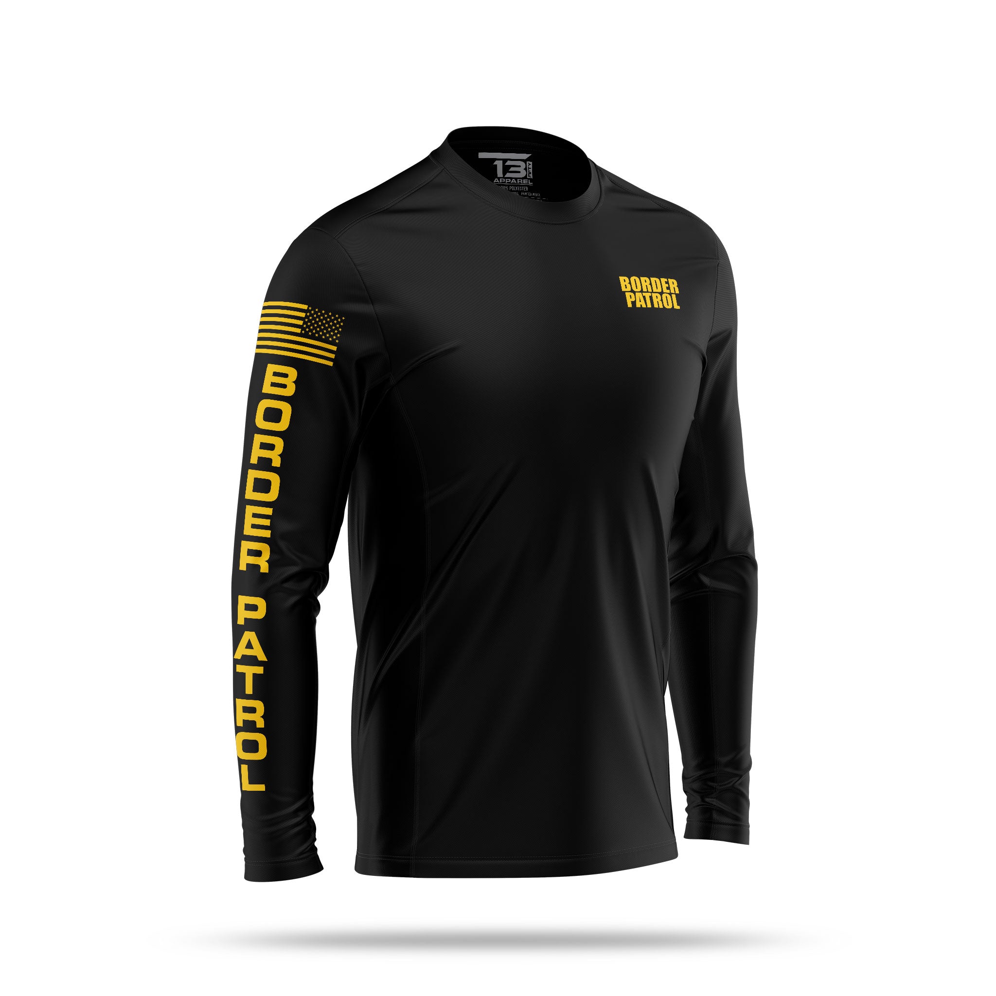 [BORDER PATROL] Men's Utility Long Sleeve [BLK/GLD]-13 Fifty Apparel