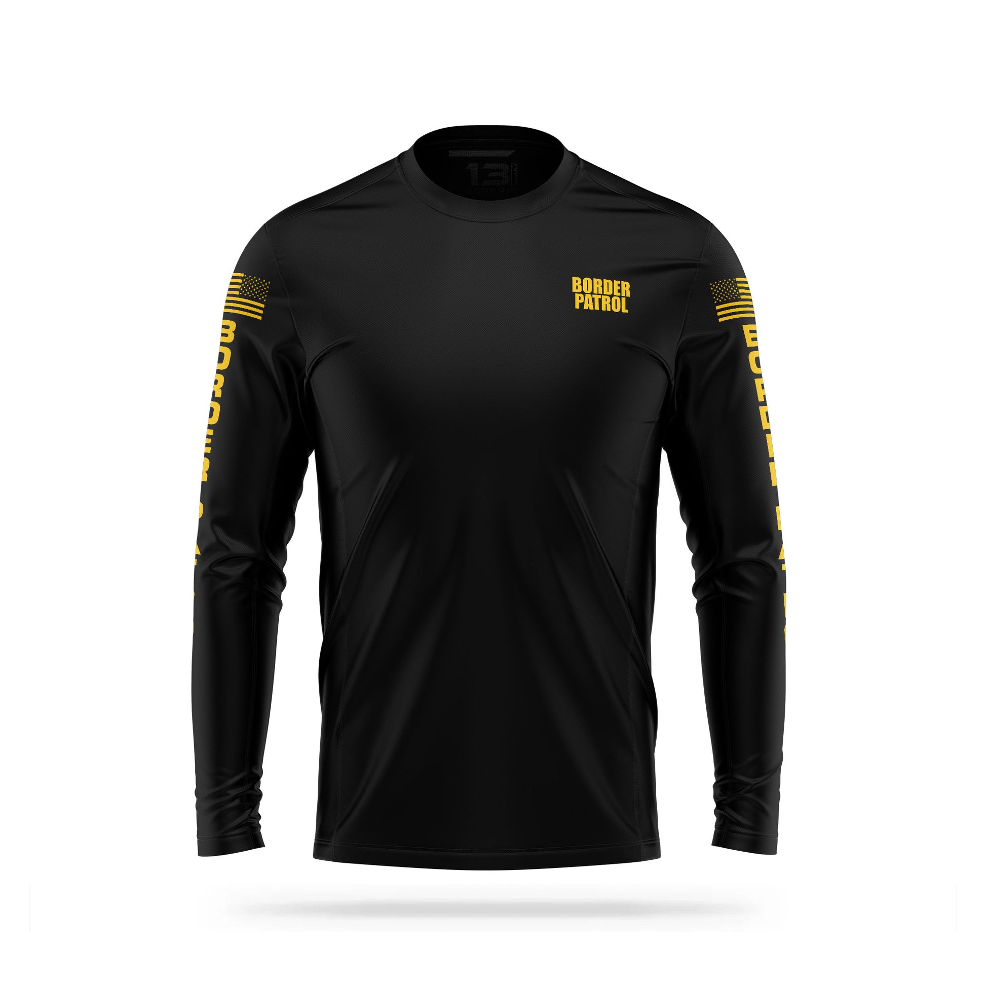 [BORDER PATROL] Men's Utility Long Sleeve [BLK/GLD] 13 Fifty Apparel 
