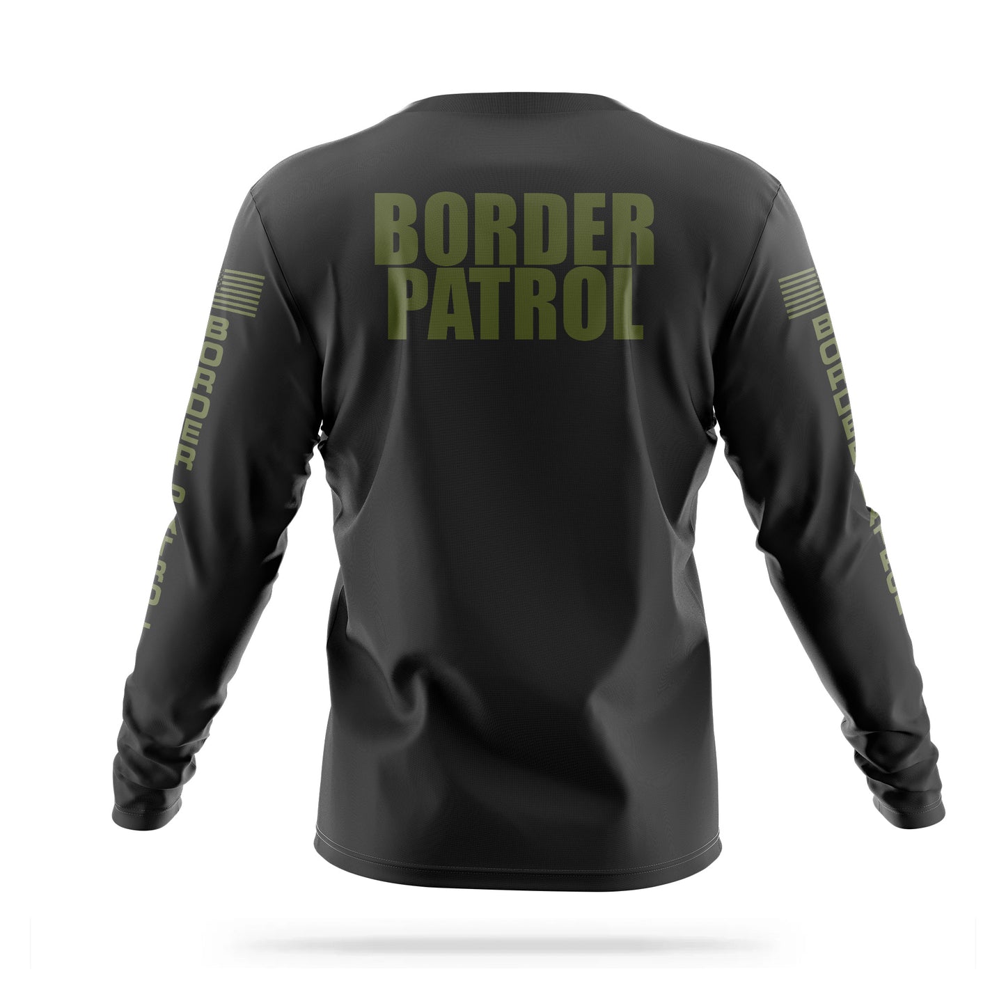[BORDER PATROL] Men's Utility Long Sleeve [BLK/GRN]-13 Fifty Apparel