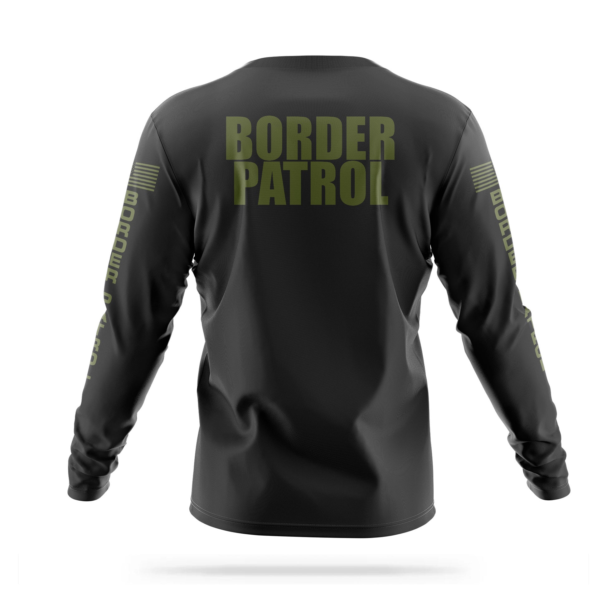 [BORDER PATROL] Men's Utility Long Sleeve [BLK/GRN]-13 Fifty Apparel
