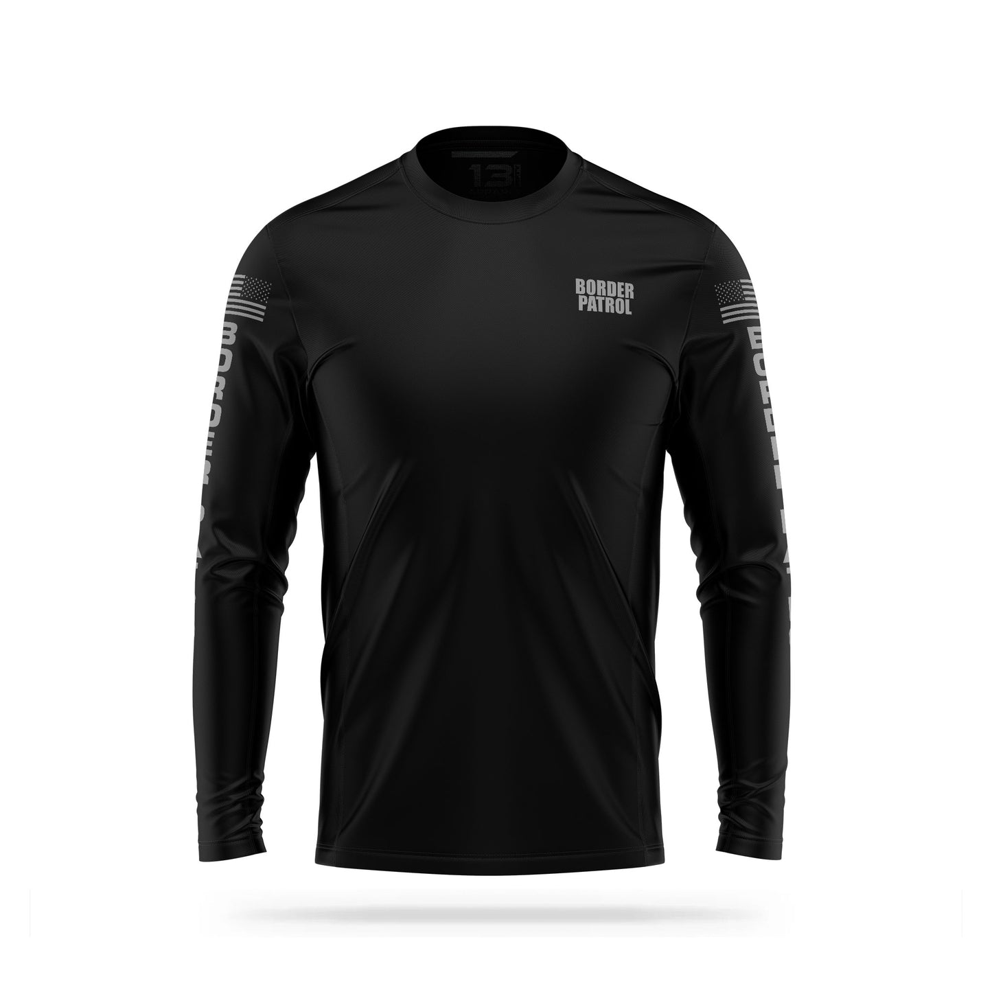 [BORDER PATROL] Men's Utility Long Sleeve [BLK/GRY] 13 Fifty Apparel 