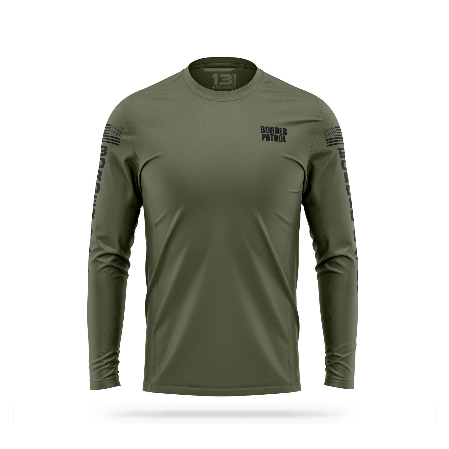 [BORDER PATROL] Men's Utility Long Sleeve [GRN/BLK]-13 Fifty Apparel
