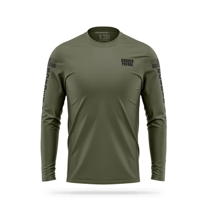 [BORDER PATROL] Men's Utility Long Sleeve [GRN/BLK]-13 Fifty Apparel