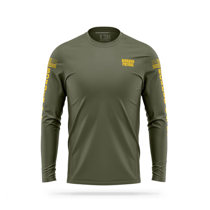 [BORDER PATROL] Men's Utility Long Sleeve [GRN/GLD]-13 Fifty Apparel