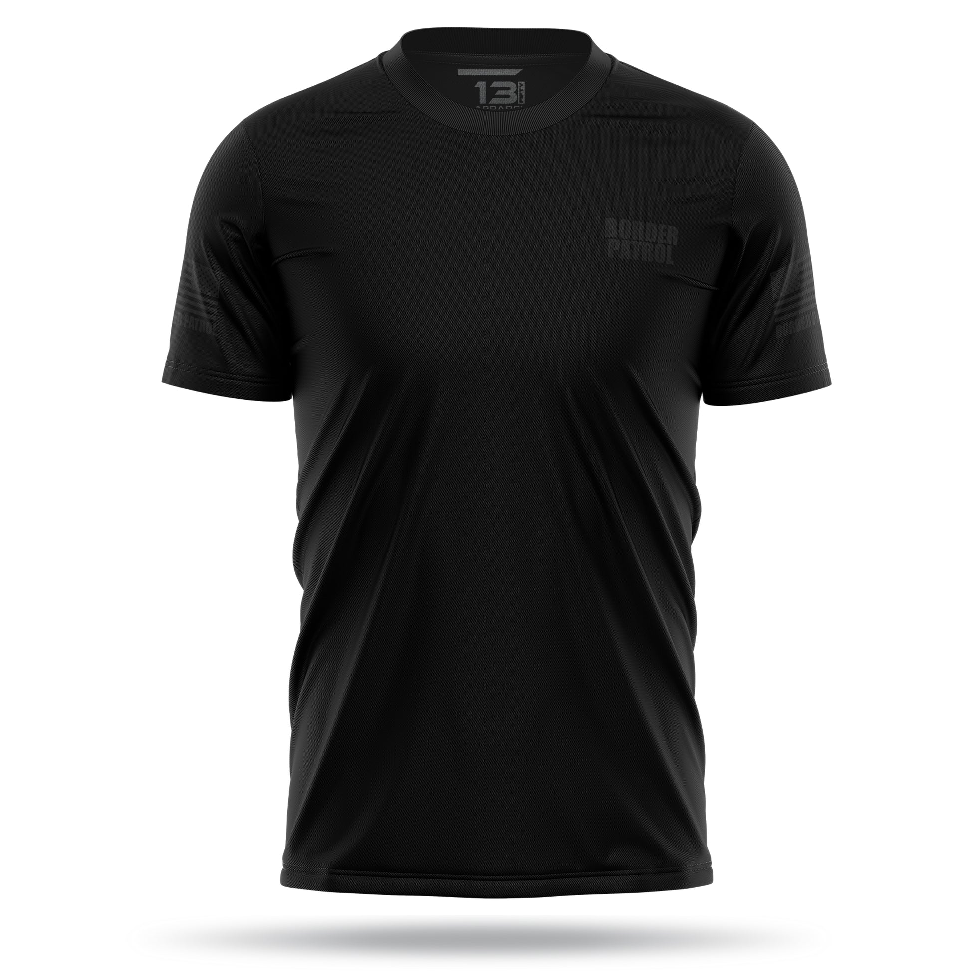 [BORDER PATROL] Men's Utility Shirt [BLK/BLK]-13 Fifty Apparel