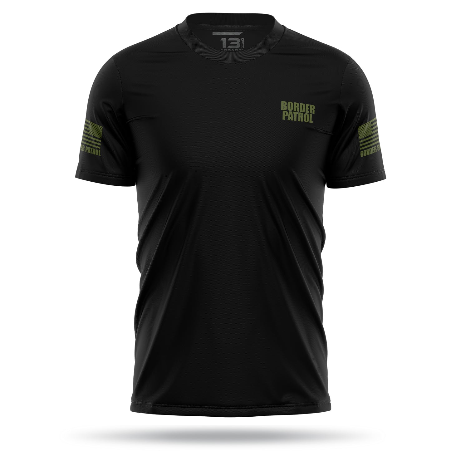 [BORDER PATROL] Men's Utility Shirt [BLK/GRN]-13 Fifty Apparel