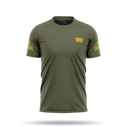 [BORDER PATROL] Men's Utility Shirt [GRN/GLD]-13 Fifty Apparel