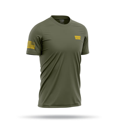 [BORDER PATROL] Men's Utility Shirt [GRN/GLD]-13 Fifty Apparel