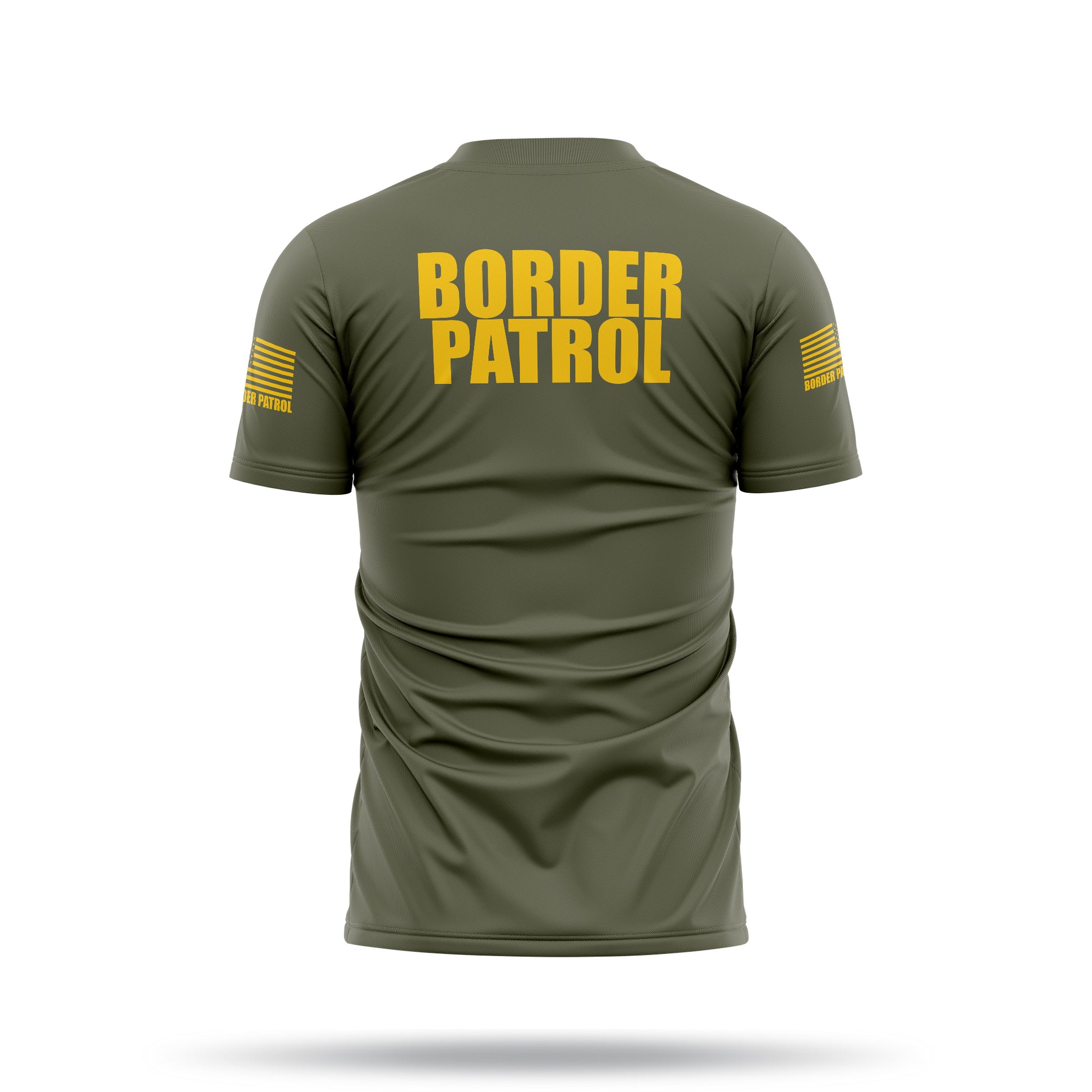 [BORDER PATROL] Men's Utility Shirt [GRN/GLD]-13 Fifty Apparel