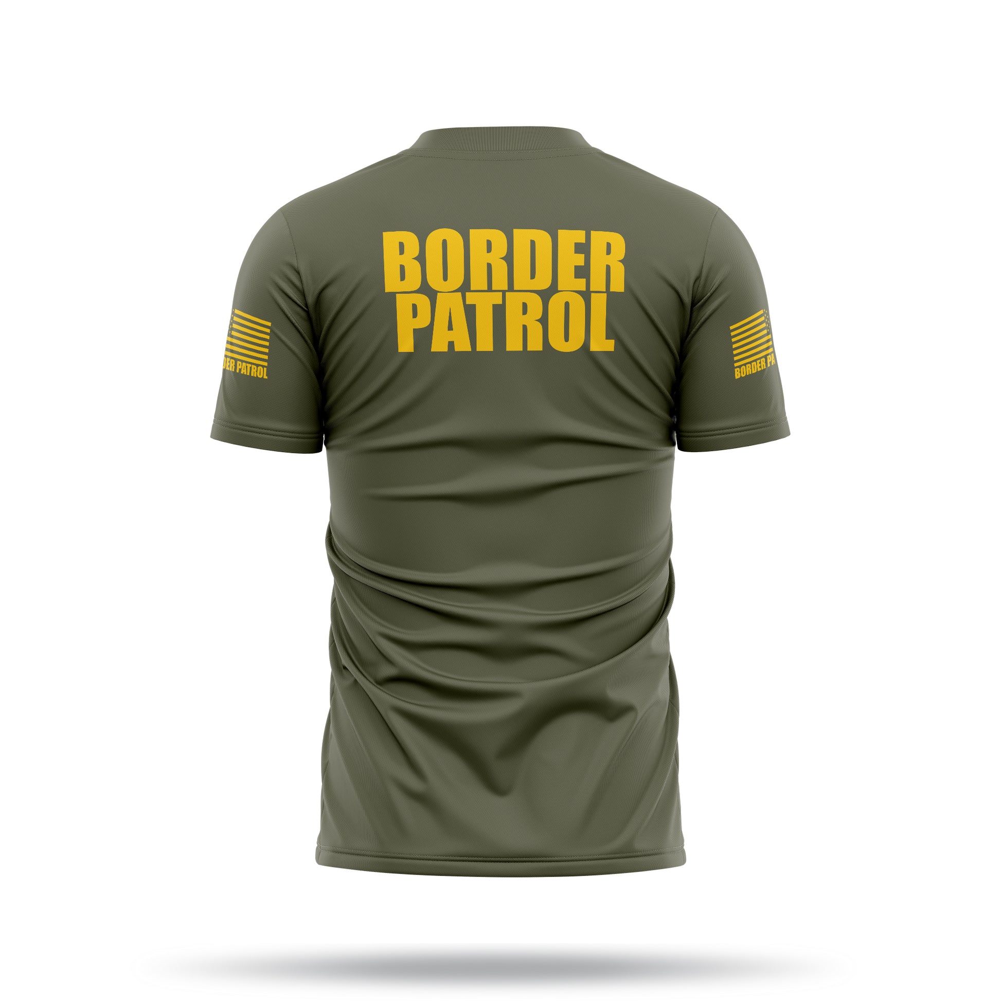 [BORDER PATROL] Men's Utility Shirt [GRN/GLD]-13 Fifty Apparel