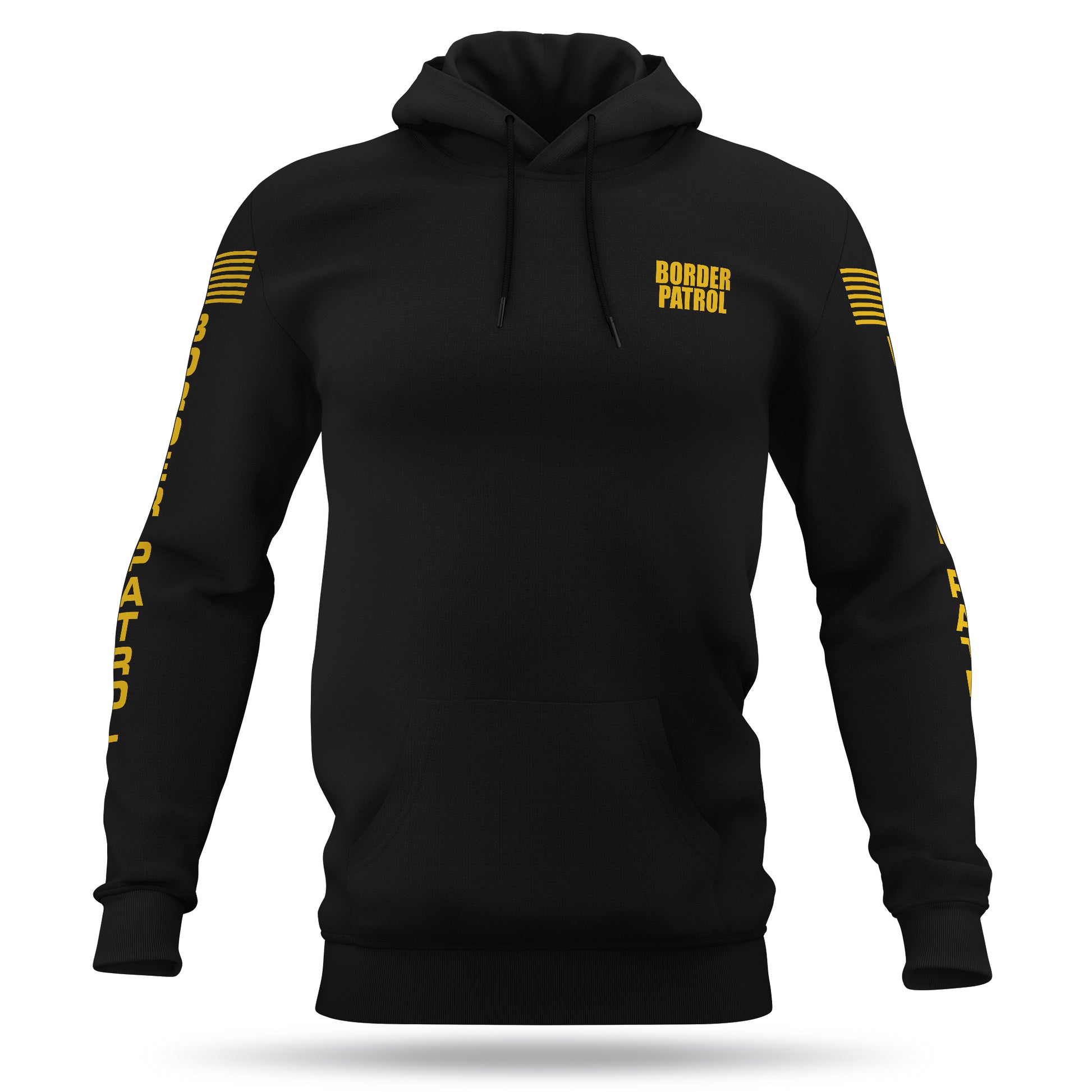 [BORDER PATROL] Performance Hoodie 2.0 [BLK/GLD]-13 Fifty Apparel