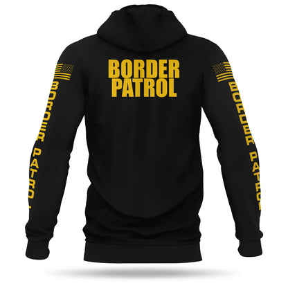 [BORDER PATROL] Performance Hoodie 2.0 [BLK/GLD]-13 Fifty Apparel