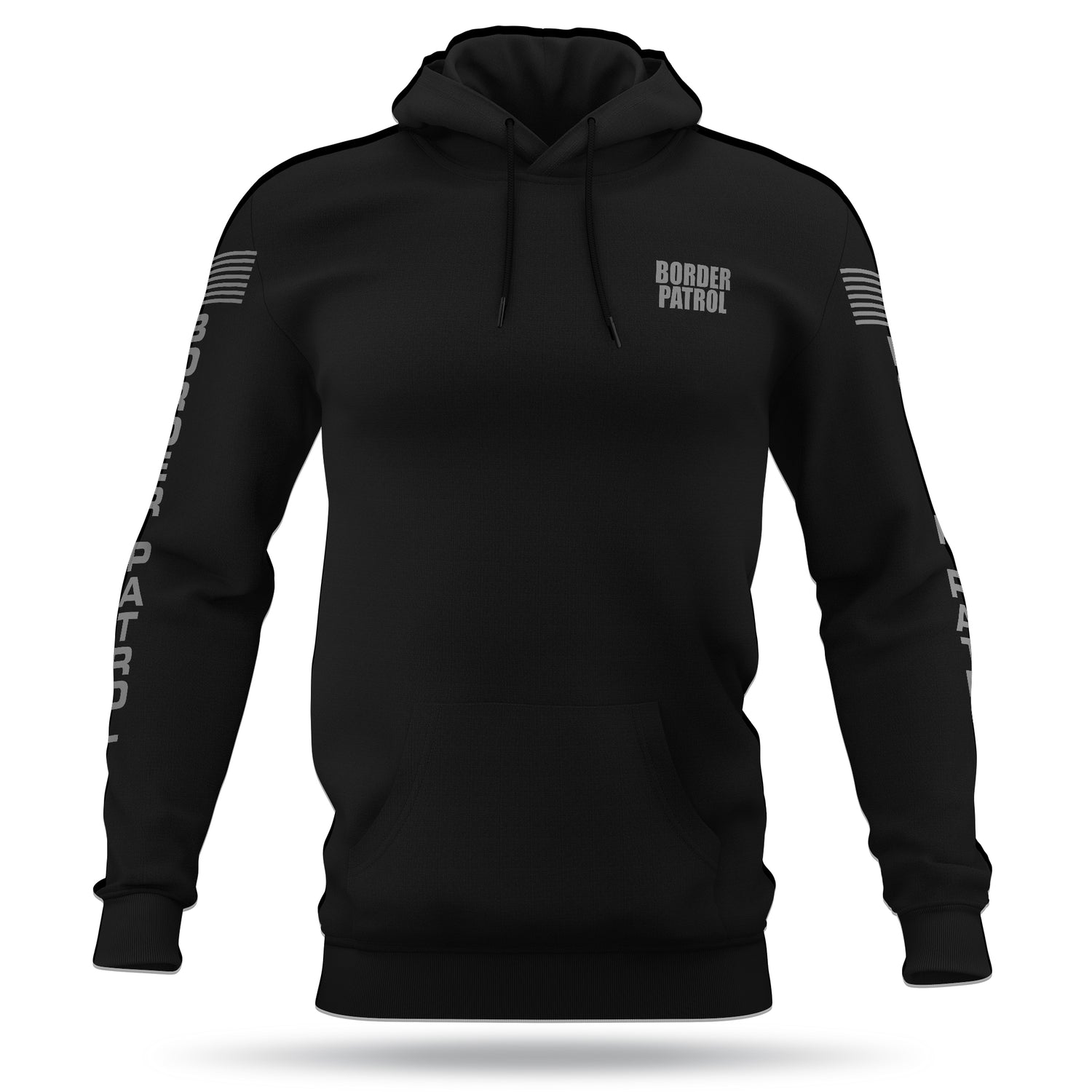[BORDER PATROL] Performance Hoodie 2.0 [BLK/GRY]-13 Fifty Apparel