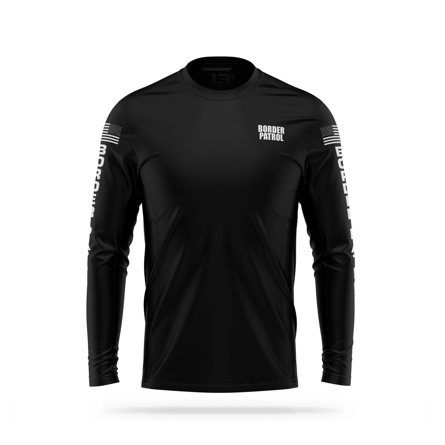 [BORDER PATROL] Reflective Men's Utility Long Sleeve [BLK/REF] 13 Fifty Apparel 