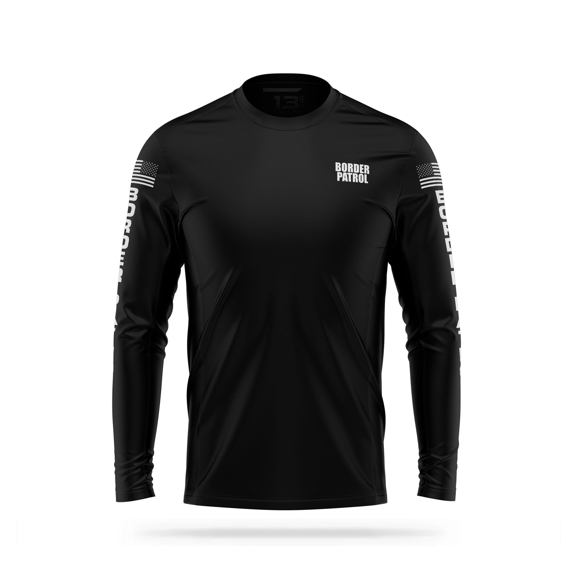 [BORDER PATROL] Reflective Men's Utility Long Sleeve [BLK/REF] 13 Fifty Apparel 