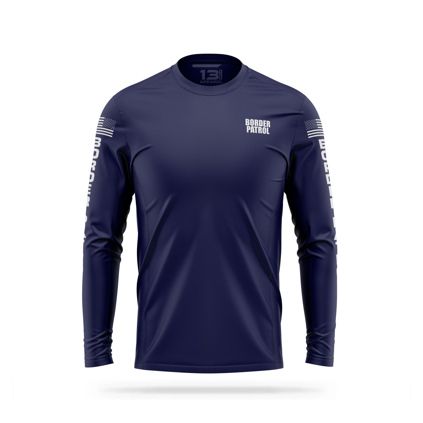 [BORDER PATROL] Reflective Men's Utility Long Sleeve [NVY/REF]-13 Fifty Apparel