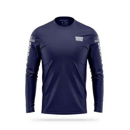 [BORDER PATROL] Reflective Men's Utility Long Sleeve [NVY/REF]-13 Fifty Apparel