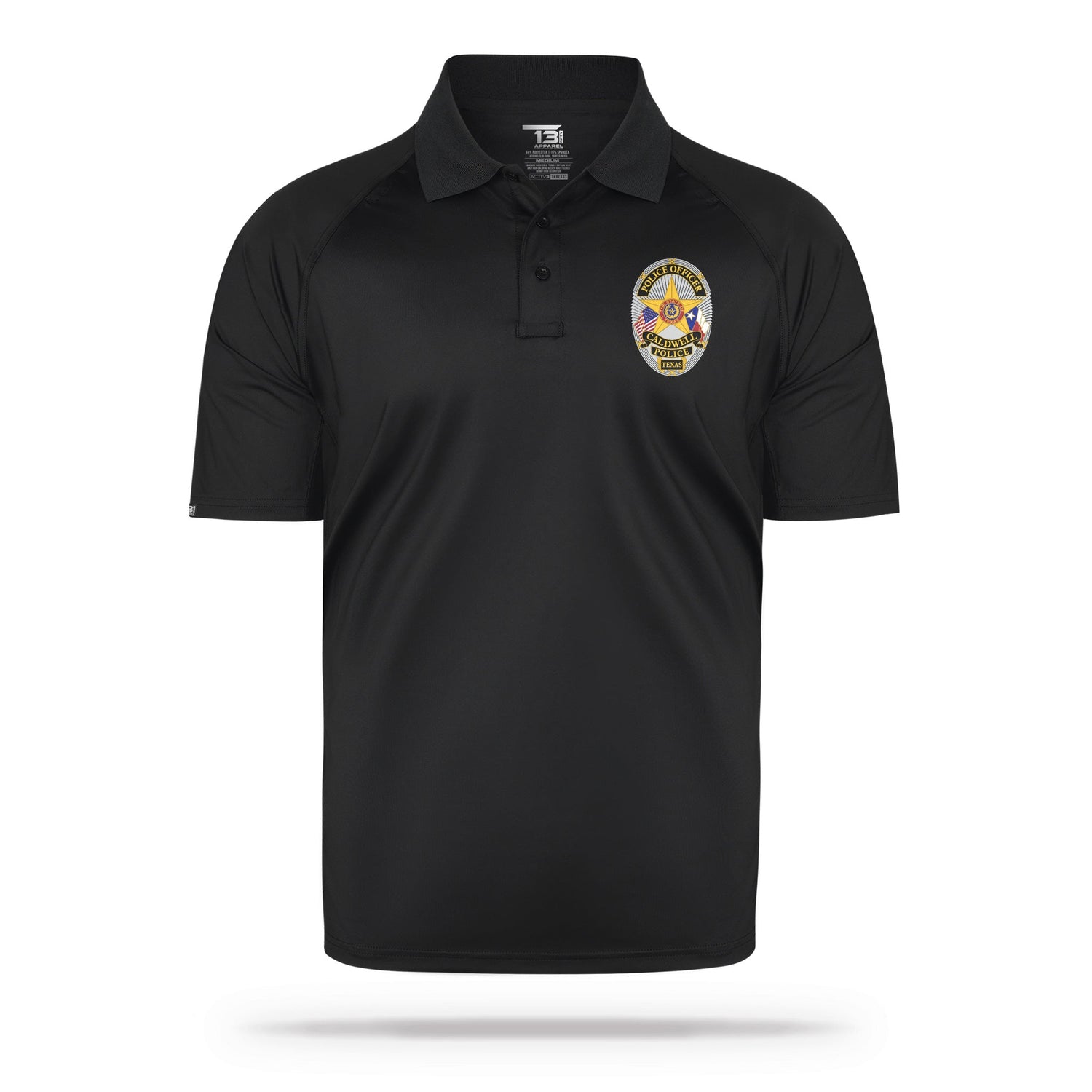 [CALDWELL PD] Performance Polo [BLK/GRY]-13 Fifty Apparel