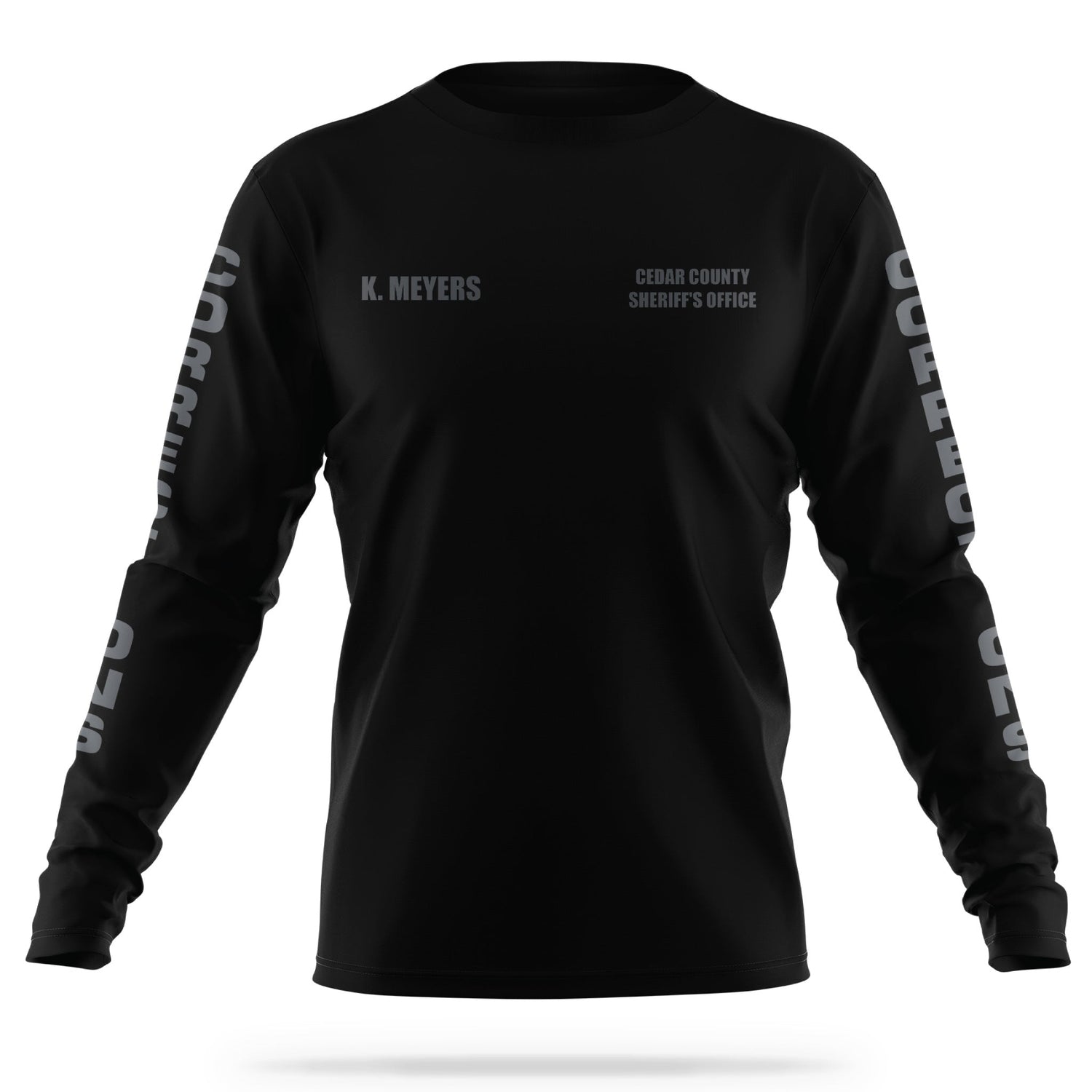 [CEDAR CO SO] CORRECTIONS Utility Long Sleeve Shirt [BLK/GRY]-13 Fifty Apparel