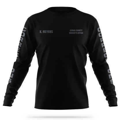 [CEDAR CO SO] CORRECTIONS Utility Long Sleeve Shirt [BLK/GRY]-13 Fifty Apparel