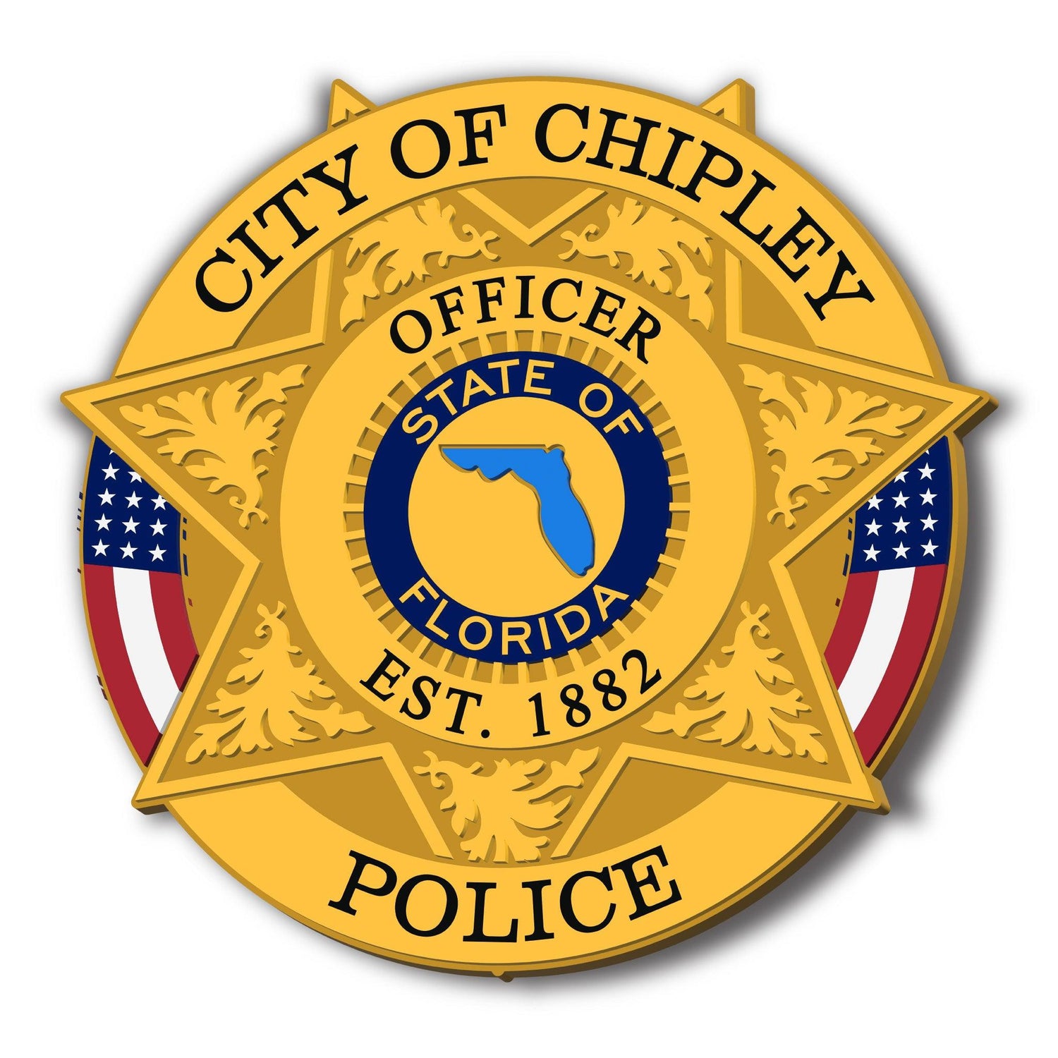 [CHIPLEY PD] PVC Patch [GOLD]-13 Fifty Apparel