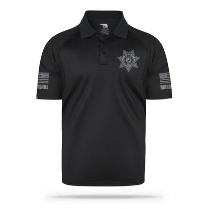 [CITY OF PELICAN BAY] Performance Polo [BLK/GRY]-13 Fifty Apparel