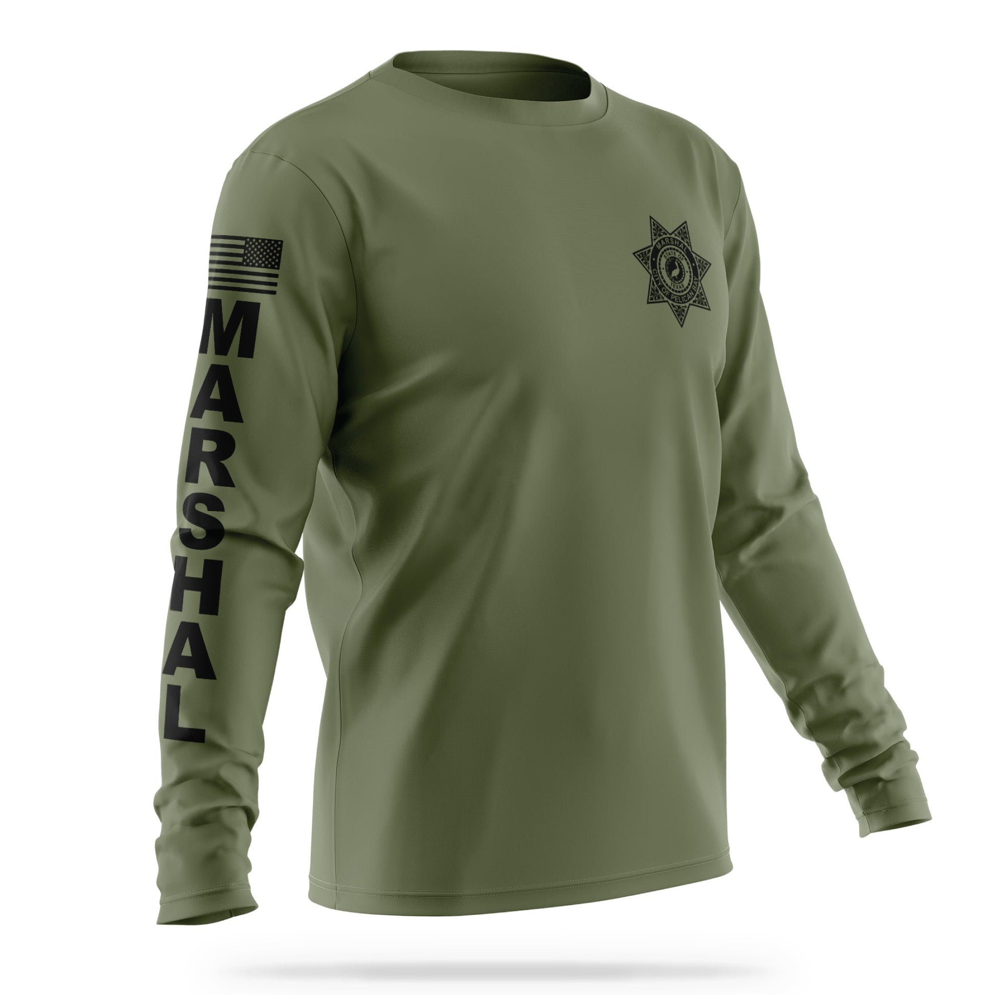 [CITY OF PELICAN BAY] Utility Long Sleeve [GRN/BLK]-13 Fifty Apparel