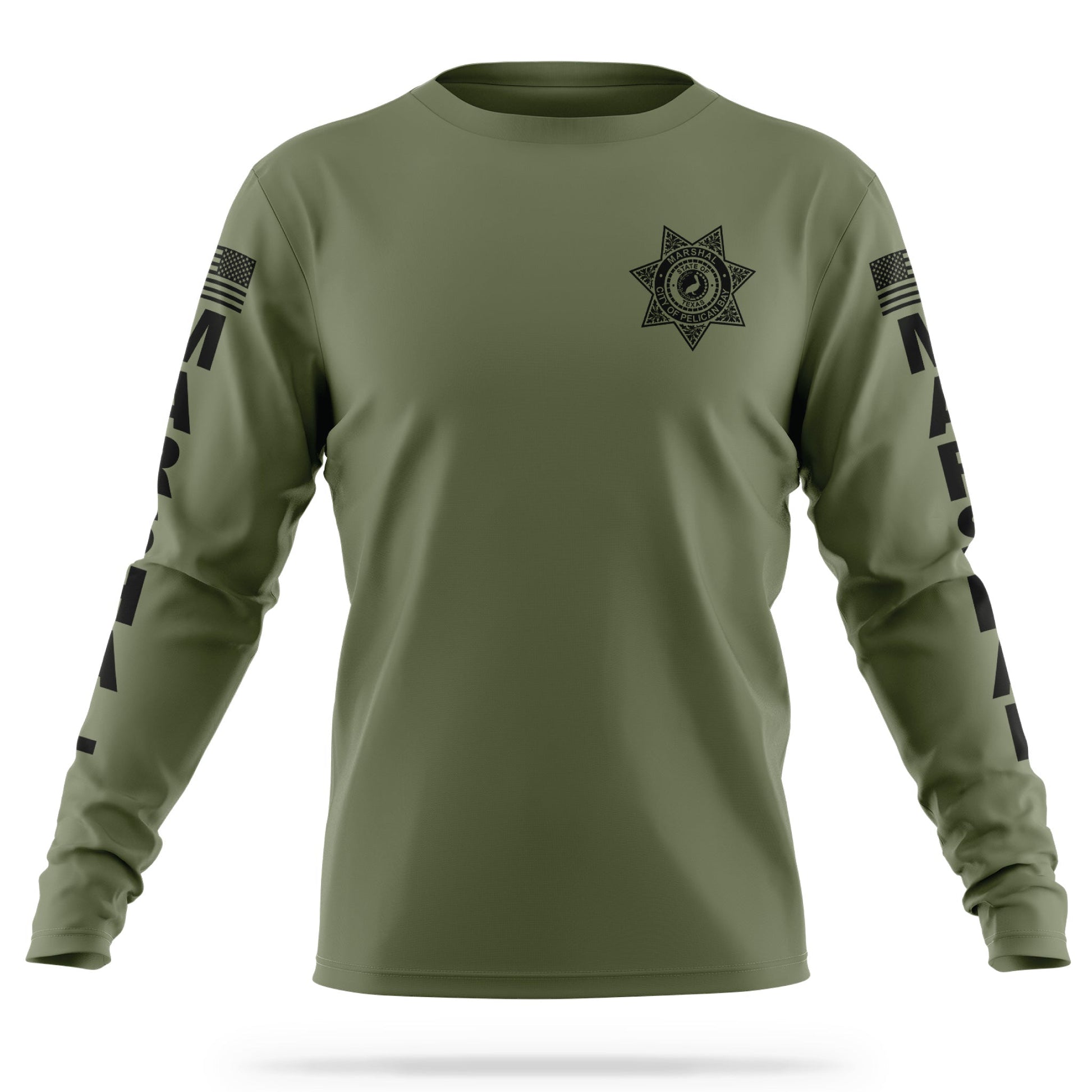 [CITY OF PELICAN BAY] Utility Long Sleeve [GRN/BLK]-13 Fifty Apparel